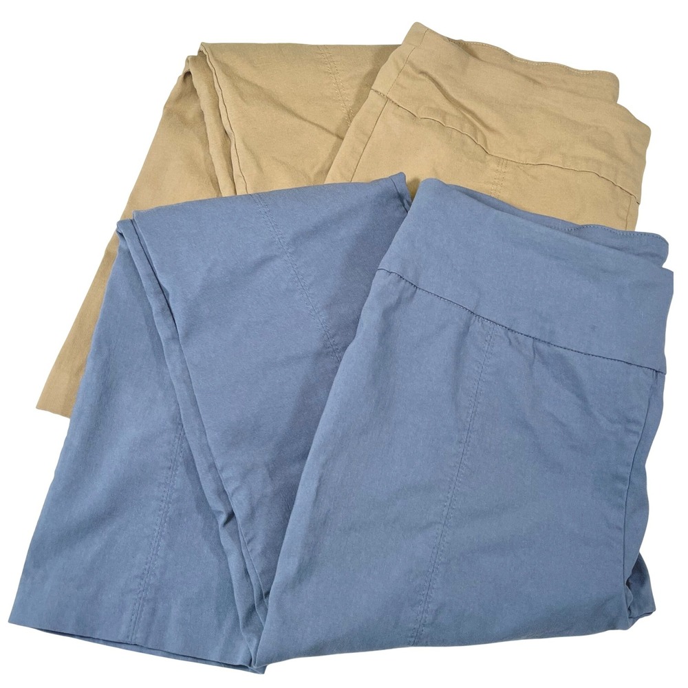 2pk Zach & Rachel 8P Ankle Pants Bundle Pull On Slim Leg Officecore Minimalist